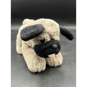 Aurora World 2017 Pug Plush Stuffed Dog Black Tan Puppy 7” Soft Toy Small Lovey